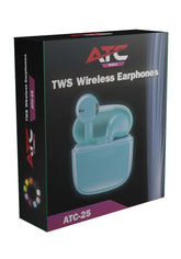 Ασύρματα Ακουστικά Earbuds ATC-25 TWS Μπλε